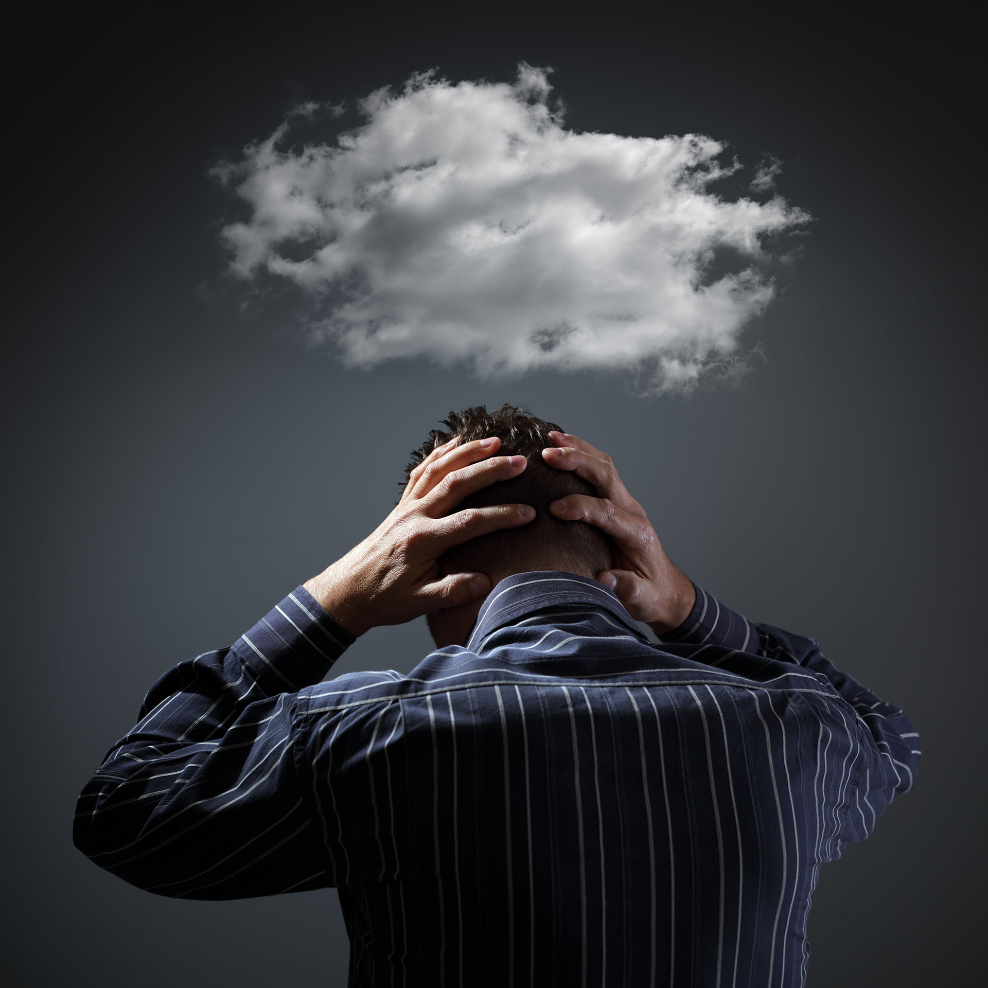 Man Holding Head
